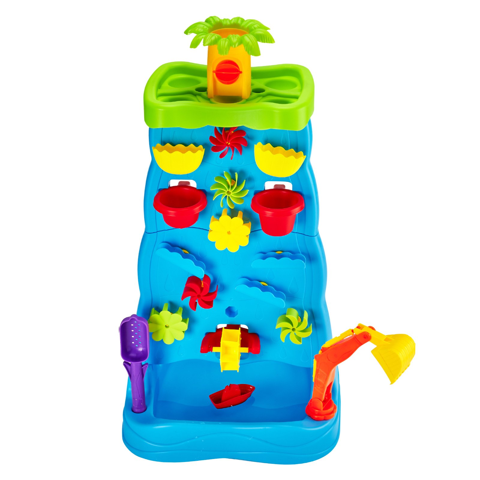 Kids Sand & Water Play Table – Double-Sided Outdoor Sensory Activity Center with 37-Piece Accessory Set for Toddlers 3+