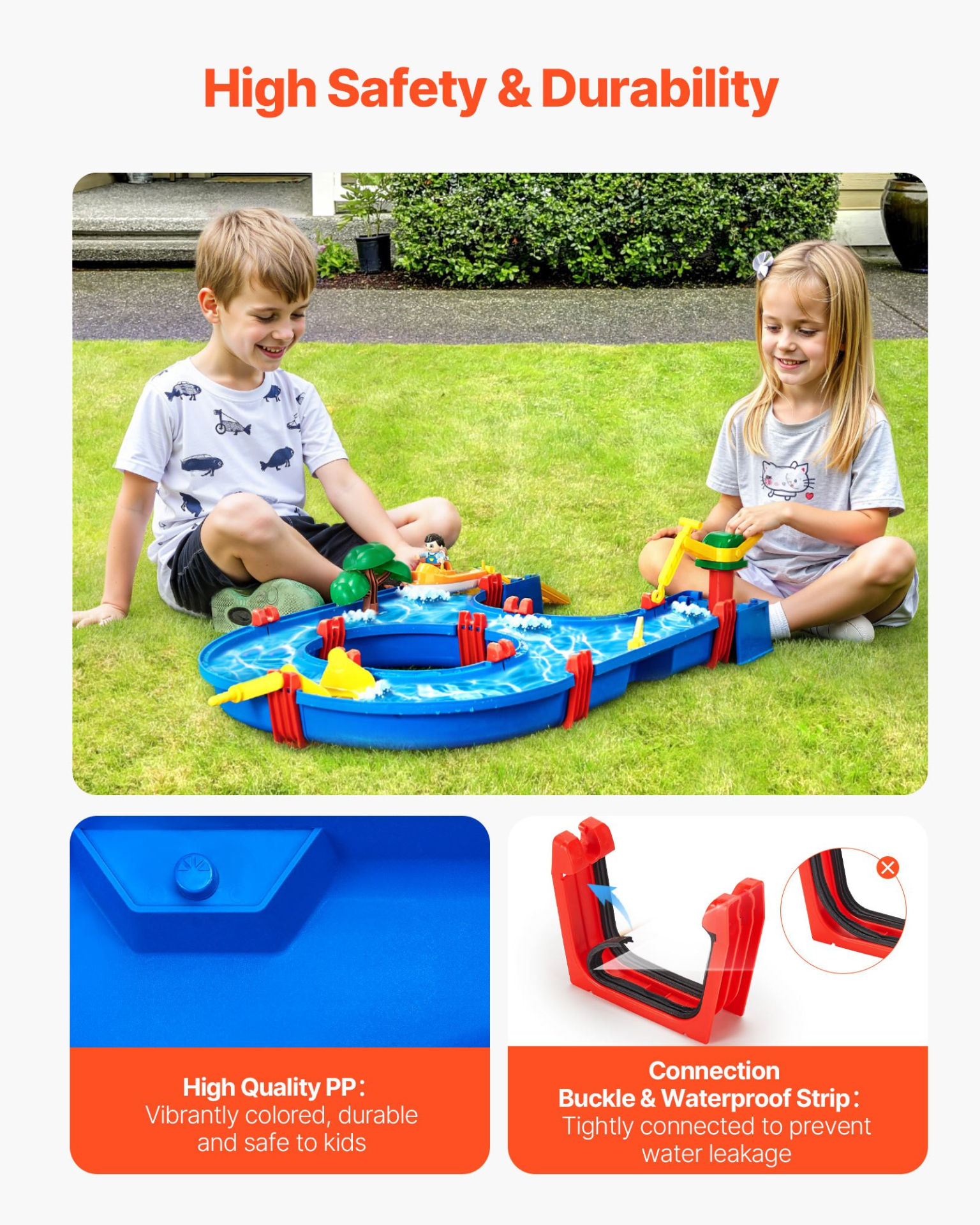 Kids Water Table Playset – Outdoor Sensory Activity Table with 39 Accessories