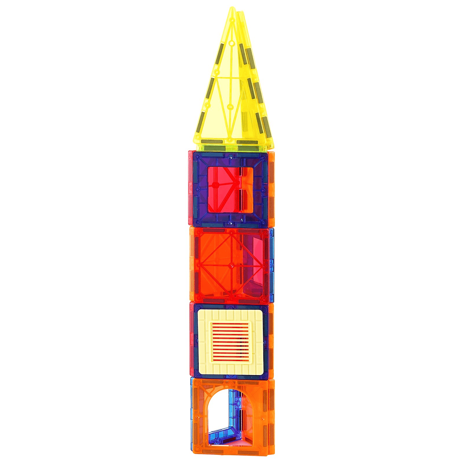 🧲 MagnaBuild™ 3D Tiles – 55-Piece Magnetic STEM Set for Kids 🏗️🎨