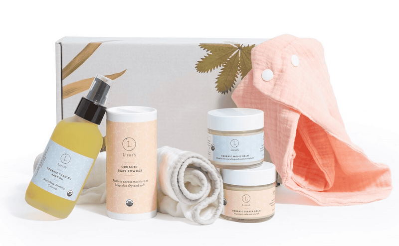 Organic full care new baby gift set - welcome little one!