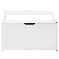 VEVOR Kids Toy Storage Bench Wooden Toy Box Chest 32.68 x 17.91 x 24.02" White - The Little Big Store