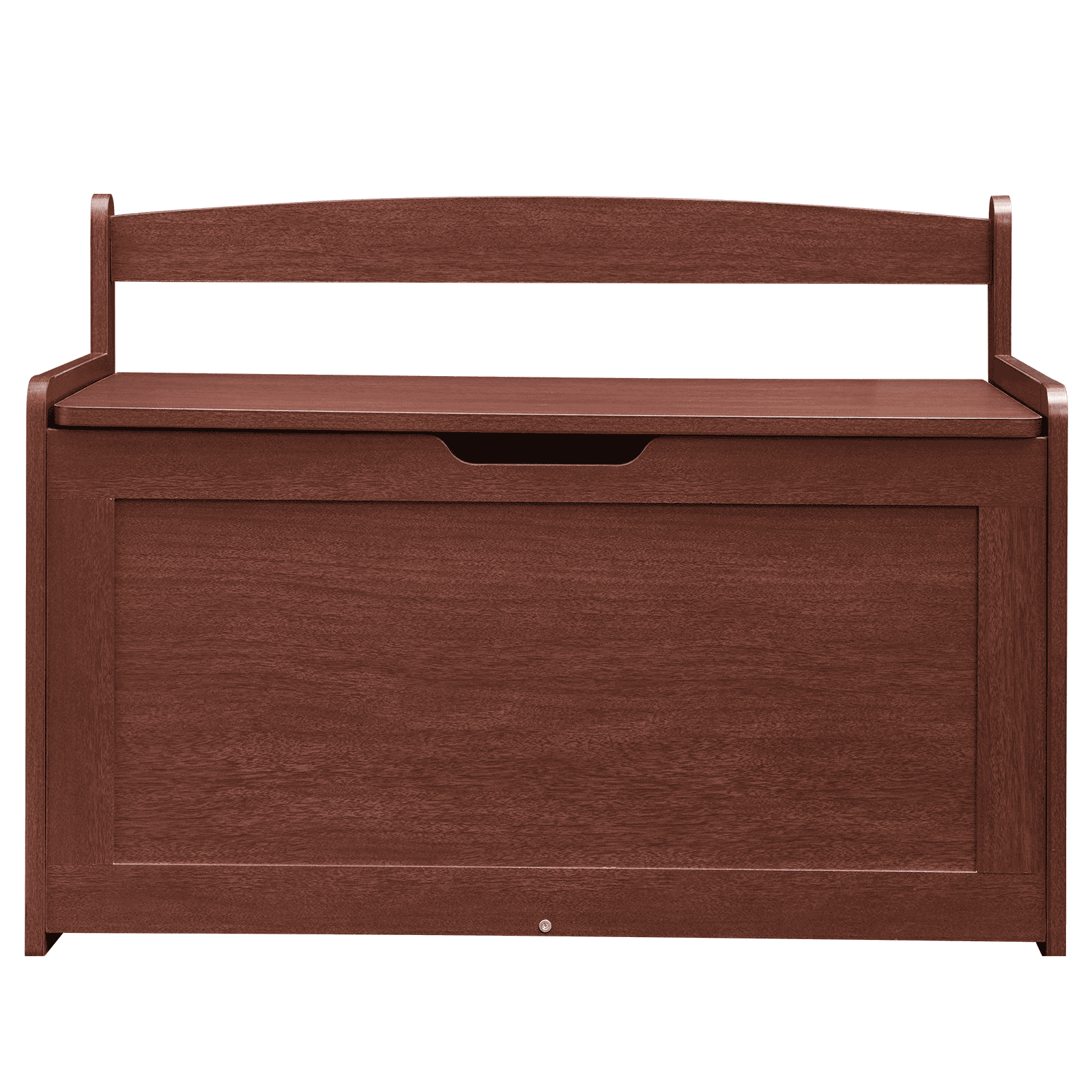 Wooden Toy Chest for Kids, Toddler Toy Storage Box with Flip-Top Lid and Safety Hinge, 32.68 x 17.91 x 24.02 Large Kids Storage Bench for Playroom, Bedroom, Living Room or Entryway, Cherry