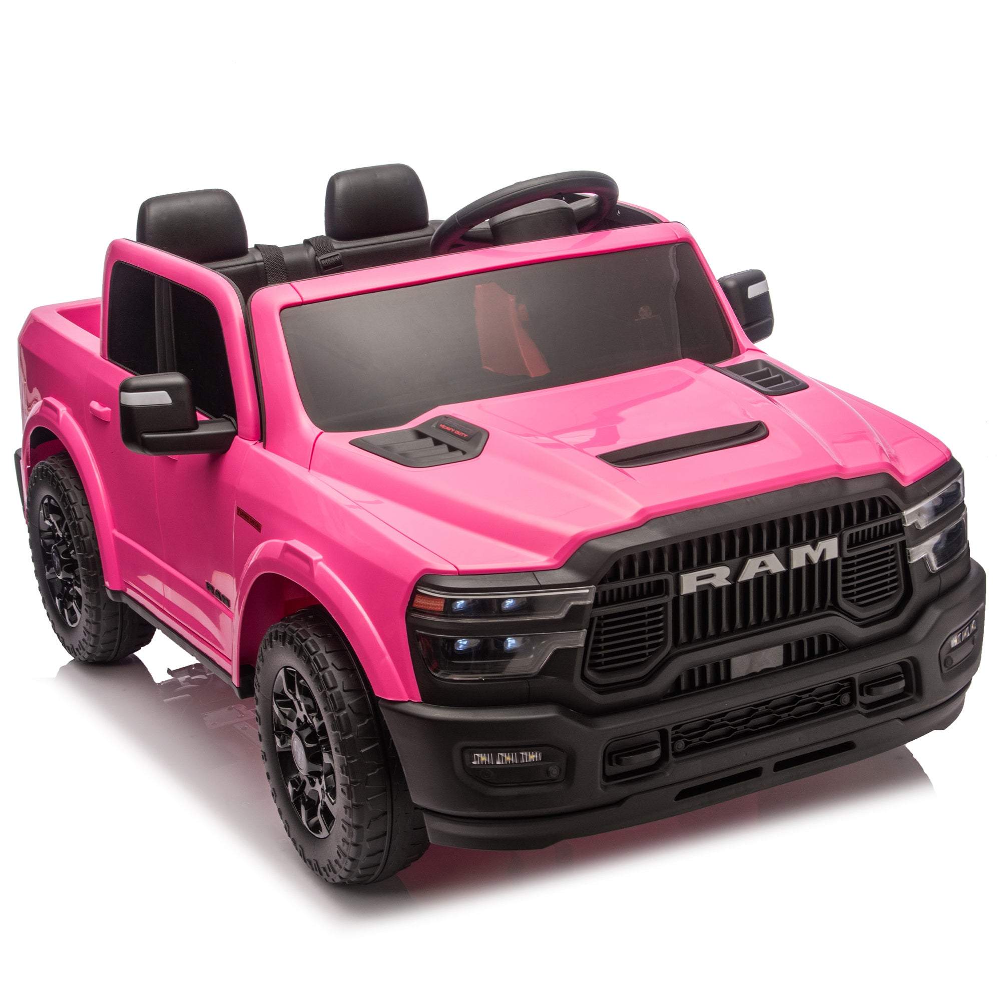 24V Licensed Dodge RAM 2500 2-Seater Ride-On Truck - Pink