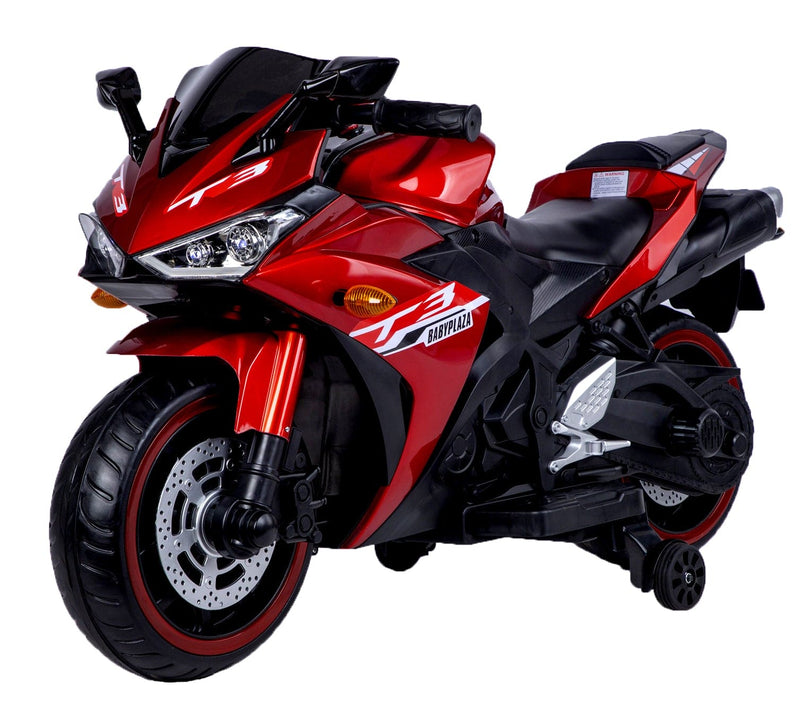 12V Kids Electric Ride-On Motorcycle w/ Light Wheels