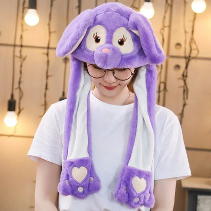 Rabbit Ear Airbag Hat: Fun Plush Toy Cap for Kids and Adults - The Little Big Store