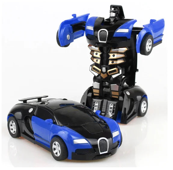 🚗🤖 Car Robot Transforming Plastic Model Toy – 2-in-1 Vehicle & Action Figure
