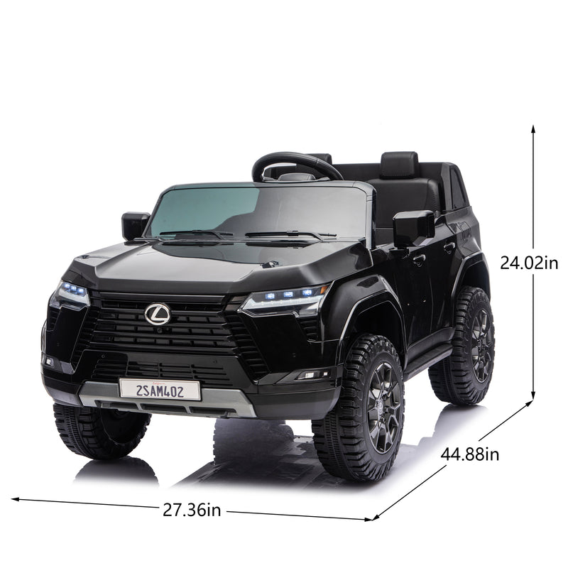 Lexus GX550 24V 2-Seater Kids Ride On Car W/ PC 2.4G, High Chassis and Anti-Slip Grip wheels, Four-wheel Suspension, LED light, Bluetooth&MP3 Music, Speed up to 3.73 MPH for Kids Aged 3-6