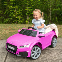 Electric Ride on Car for Kids, Licensed Audi 6V Ride on Toy for Toddlers Age 2-5 with Remote, Bluetooth - Pink