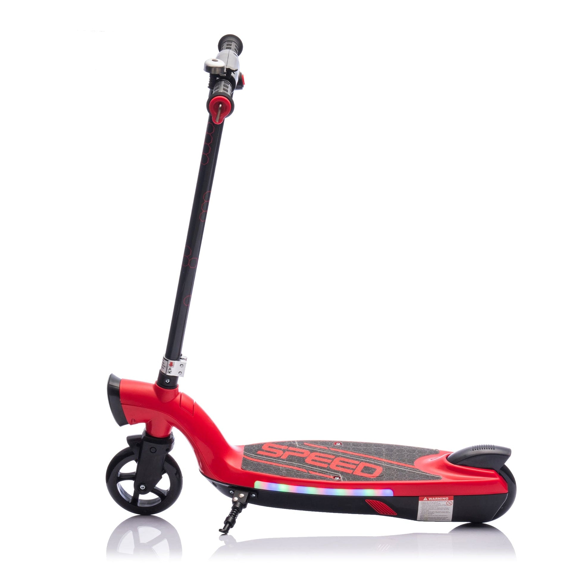 Kids Ride On Electric Scooter With Kickstand,Scooter Bell,Faster Speed And Longer Usage Time,Rear Brake,Wider Pedal,Non-Slip Handle,Colorful LED Lights,5.59-6.84 MPH For Kids 6+. - The Little Big Store