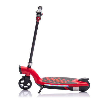 Kids Ride On Electric Scooter With Kickstand,Scooter Bell,Faster Speed And Longer Usage Time,Rear Brake,Wider Pedal,Non-Slip Handle,Colorful LED Lights,5.59-6.84 MPH For Kids 6+. - The Little Big Store