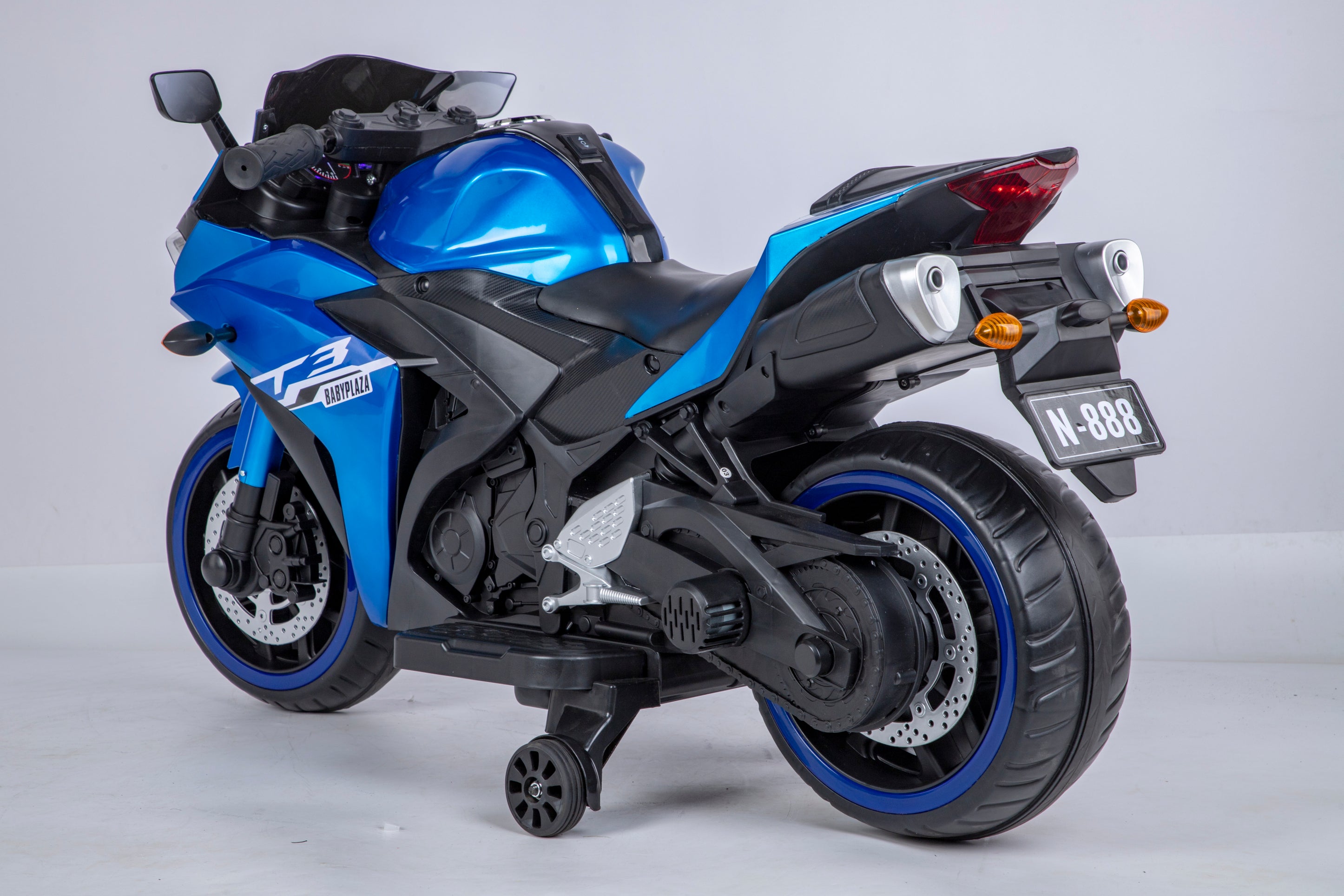 kids motorcycle, 12V motorcycle for kids 3 4 5 6 years Boys Girls 12v7ah kids motorcycle ride on toy with Training Wheels/manual throttle/ drive by hand /Lighting wheels - The Little Big Store