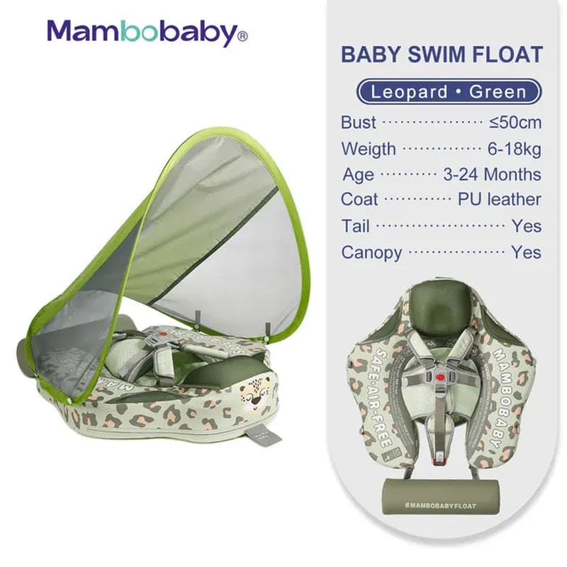 SplashVIP Baby Float: Ultimate Non-Inflatable Swim Trainer with Canopy
