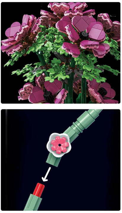 Flower Anemonia Sulcata Potted Plant Building Blocks Bricks Set - The Little Big Store