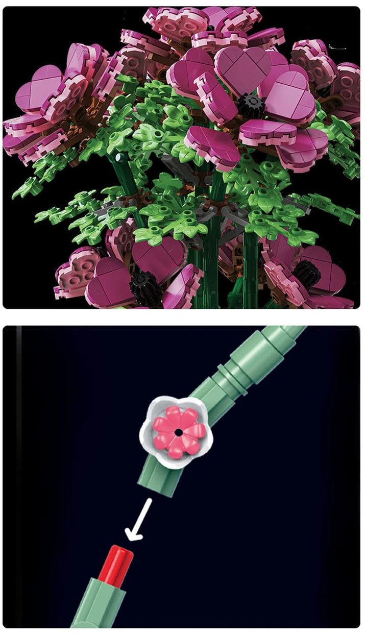 Flower Anemonia Sulcata Potted Plant Building Blocks Bricks Set - The Little Big Store