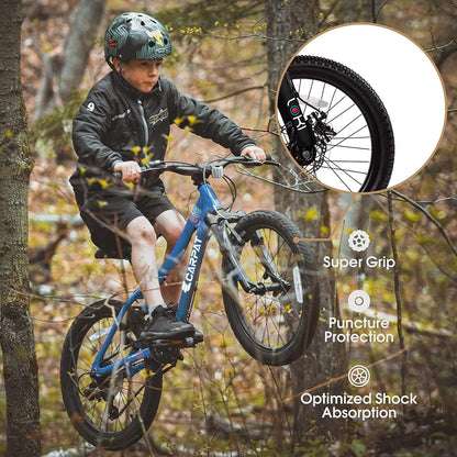 S20101 20 Inch Kids' Bike, Boys Girls Mountain Bike Ages 8-12, 7 Speed Teenager Children Kids' Bicycles, Front Suspension Disc Brake Rear V-Brake, High Steel Frame - The Little Big Store