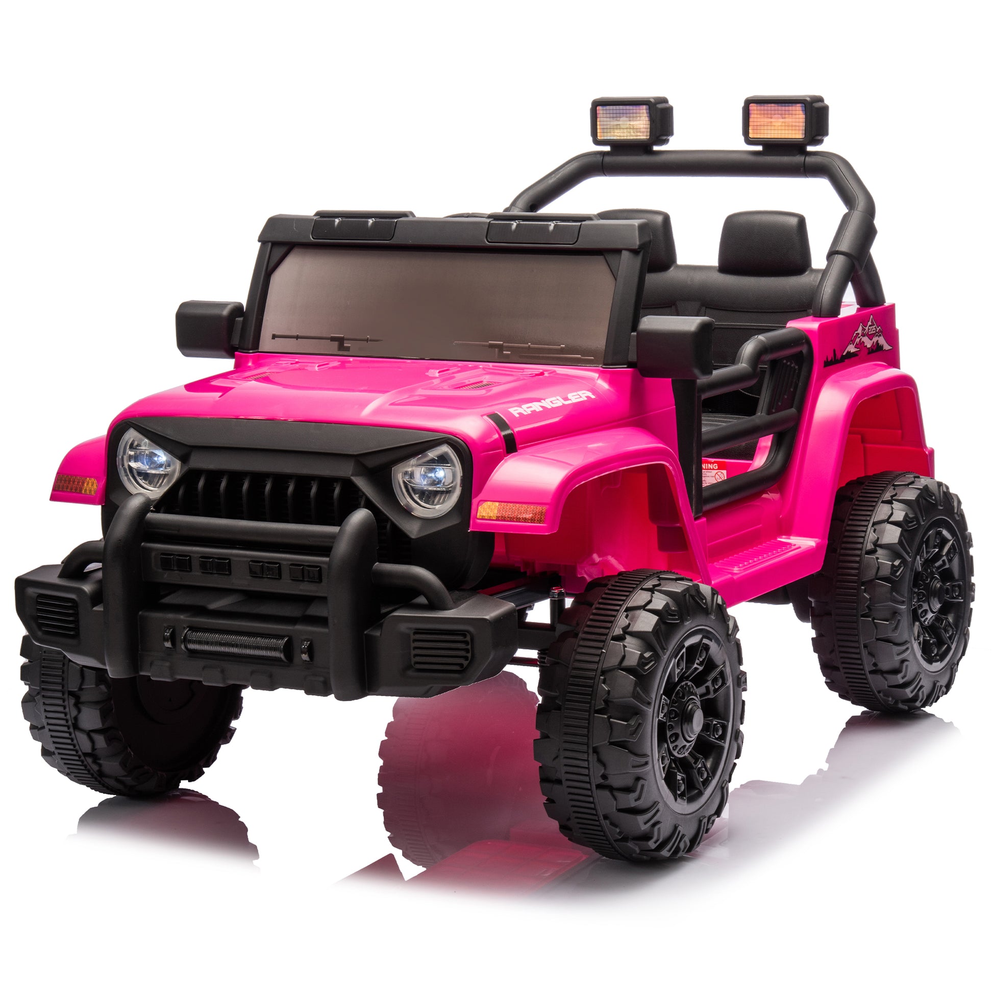 12V Kids Ride On Electric Car W/Parents Control,Dual drive, Four-wheel Suspension,With music,Bluetooth,MP3,USB,with headlights, steering wheel quick release,Slow start for Kids Aged 2-4. - The Little Big Store