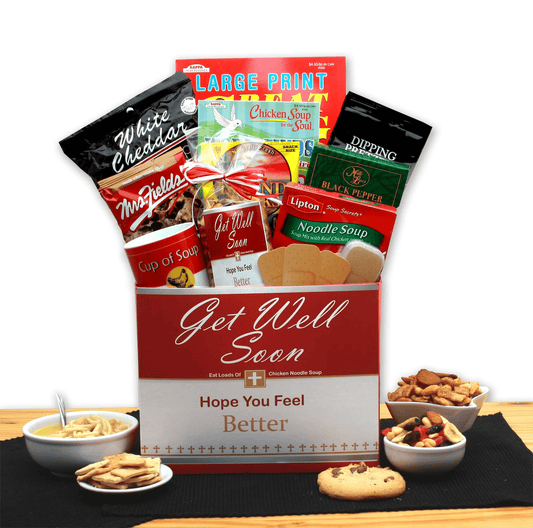 Chicken Noodle Soup Get Well Gift Box - get well soon basket - get well soon gifts for women - get well soon gifts for men - The Little Big Store