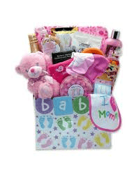 New Baby Celebration Gift Box - Pink - baby bath set - baby gift basket - new baby gift basket - baby gift baskets - baby shower gifts - The Little Big Store