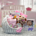 Welcome Baby Bassinet New Baby Basket-Pink - baby bath set - baby girl gifts - new baby gift basket - baby gift baskets - baby shower gifts - The Little Big Store