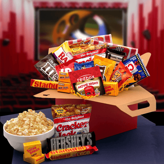 Blockbuster Night Movie Care Package with 10.00 Redbox Gift Card - movie night gift baskets - movie night - movie night gift baskets for families - The Little Big Store