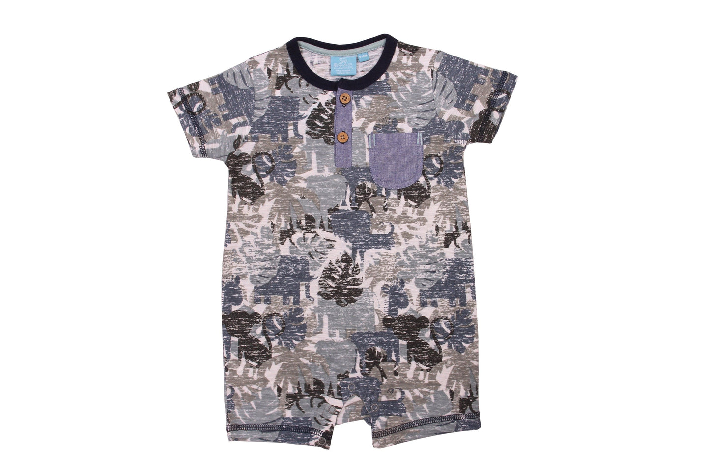 Xander Tropical Leaf Romper Baby - The Little Big Store