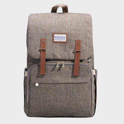 🎒 UrbanTote Canvas Diaper Backpack 🍼 – Durable & Stylish Baby Bag for On-the-Go Moms