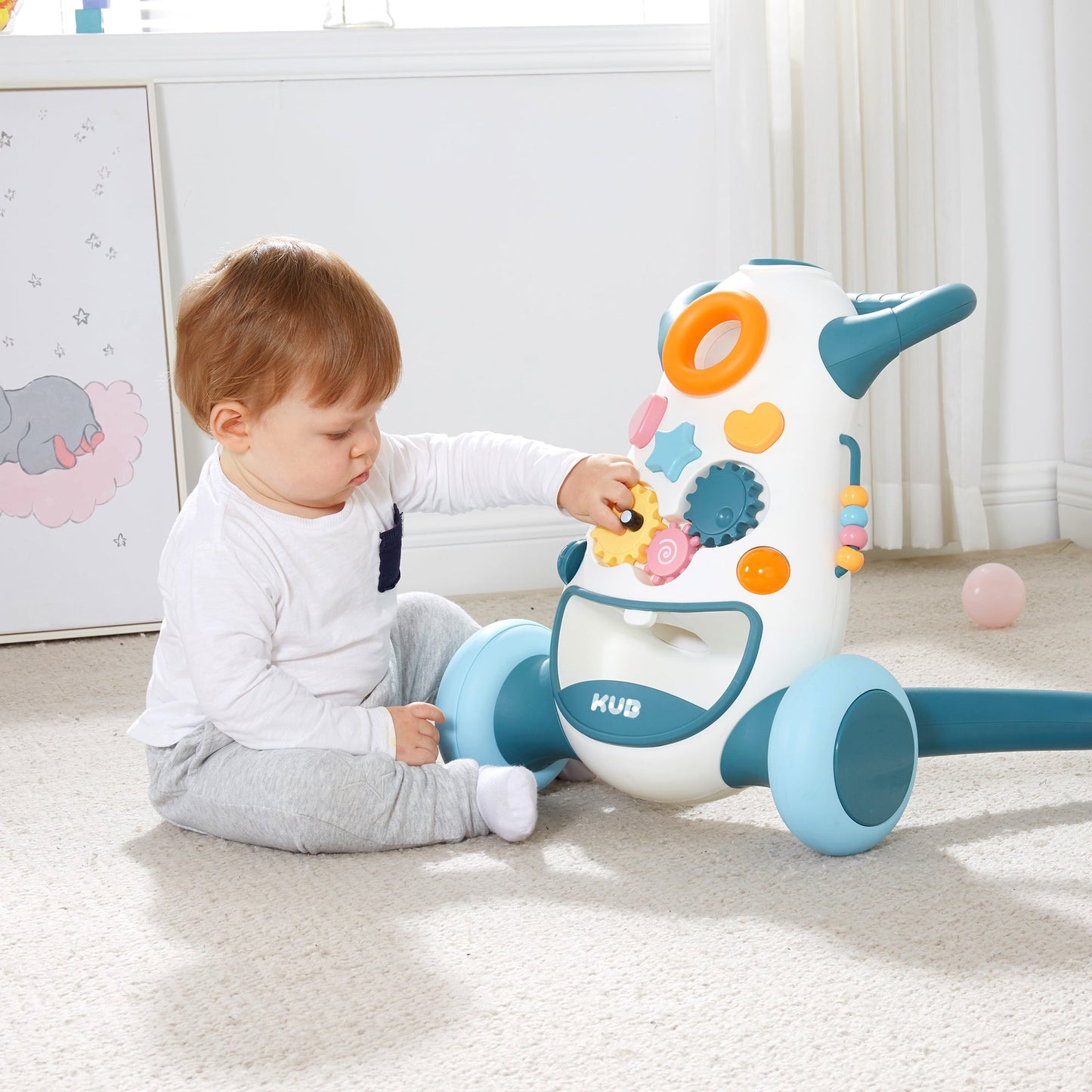 🚶‍♂️ KUB TumbleTrek™ Baby Push Walker 🍼✨