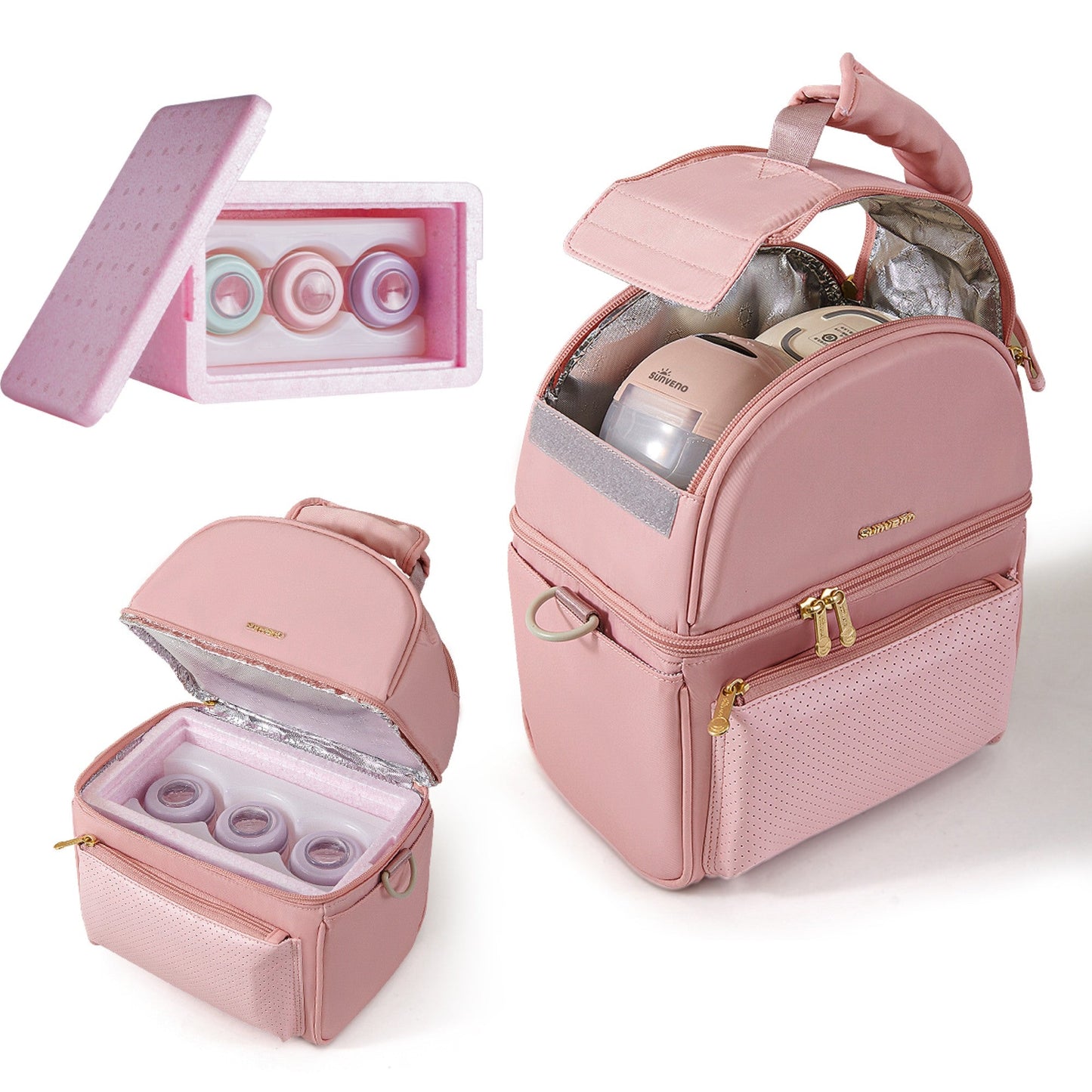 ❄️ ChillNurture Breastmilk Cooler Bag & Detachable Insulation Box Set 🍼 – Portable, Leakproof & Easy-to-Clean