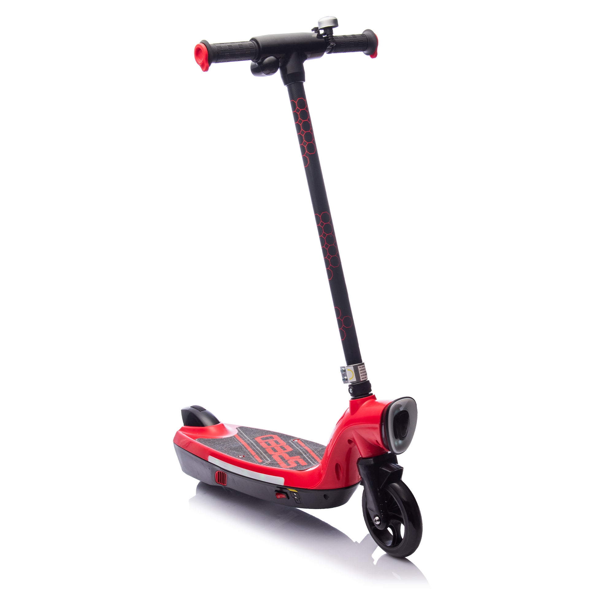 Kids Ride On Electric Scooter With Kickstand,Scooter Bell,Faster Speed And Longer Usage Time,Rear Brake,Wider Pedal,Non-Slip Handle,Colorful LED Lights,5.59-6.84 MPH For Kids 6+. - The Little Big Store