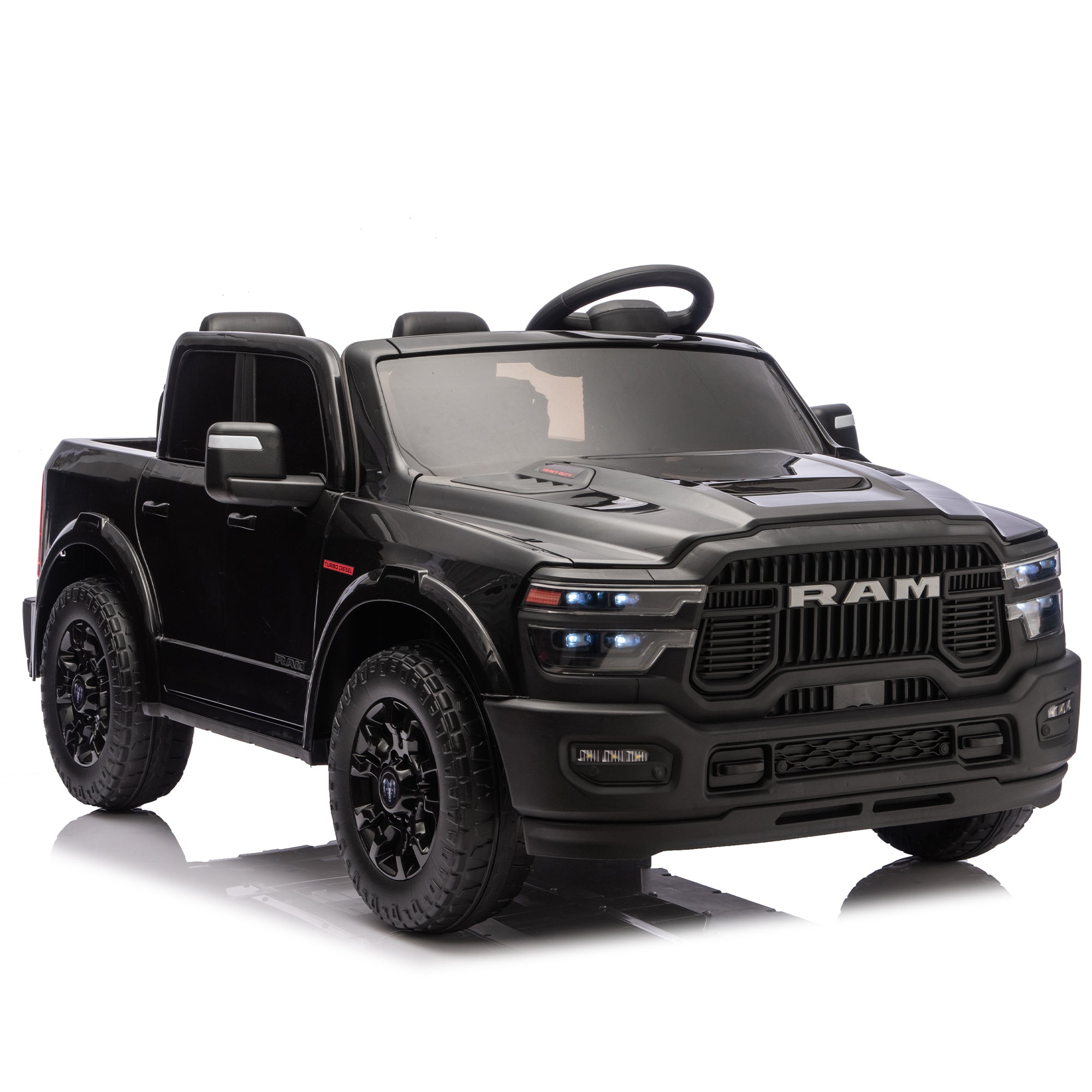 24V Licensed Dodge RAM 2500 2-Seater Ride-On Truck – Black