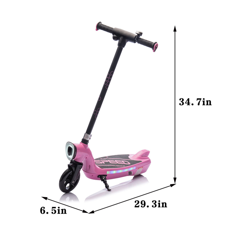 ZoomSpark™  X6 – LED Electric Scooter for Kids 6+ with Kickstand, Bell & Brake