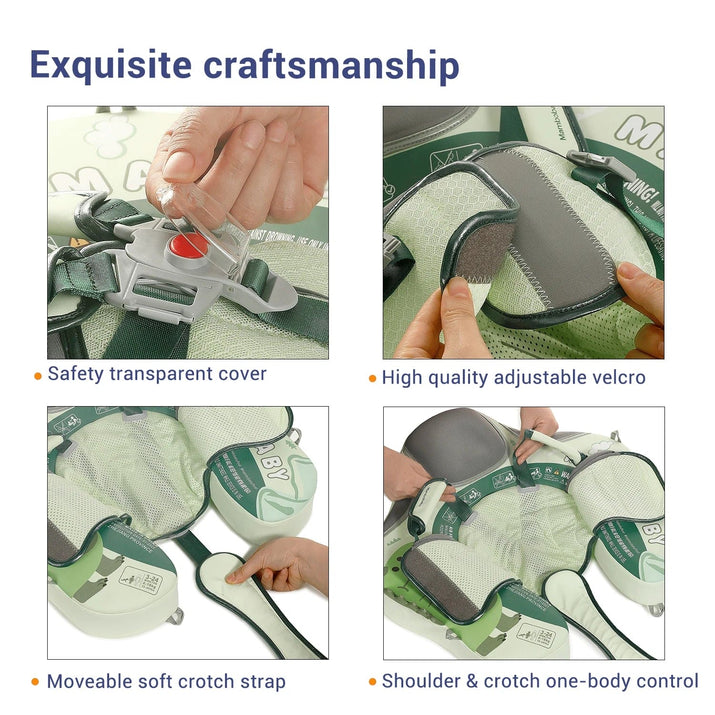 SplashVIP Baby Float: Ultimate Non-Inflatable Swim Trainer with Canopy - The Little Big Store