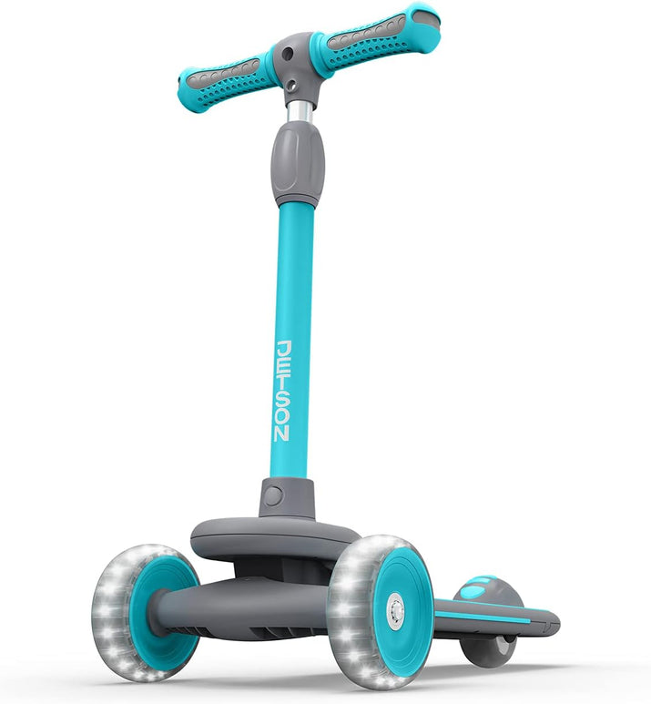 Gleam Kids Kick Scooter - Light Up Your Ride with LED Wheels, Adjustable Handlebar, and Enhanced Stability for Ages 3+