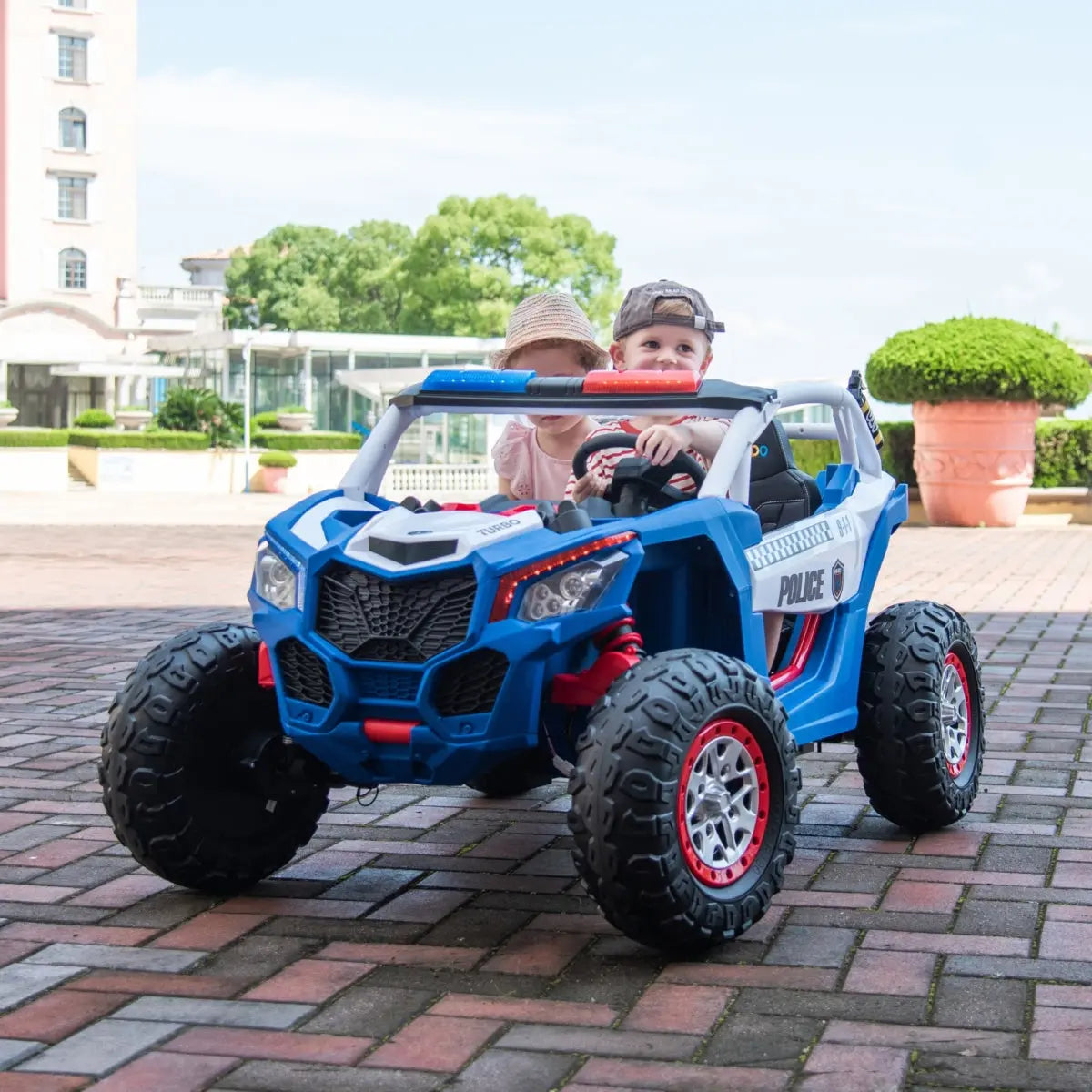 🚓 StormGuard™ 24V Freddo Police UTV – 2-Seater Adventure Ride