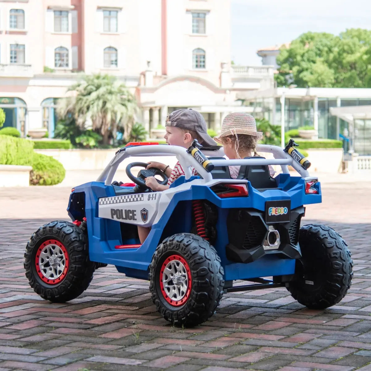 🚓 StormGuard™ 24V Freddo Police UTV – 2-Seater Adventure Ride