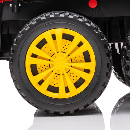 🚜 Freddo Titan™ 24V 6-Wheeler Tractor Trailer – 2-Seater Ride-On with Dump Cart & Parental Remote