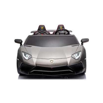 🏁 24V Lamborghini Aventador 2-Seater Ride-On Car – Black | Dual Brushless Motors, Differential Drive, LED Lights, MP3, Remote Control for Kids Ages 3–8 🏎️⚡🎧