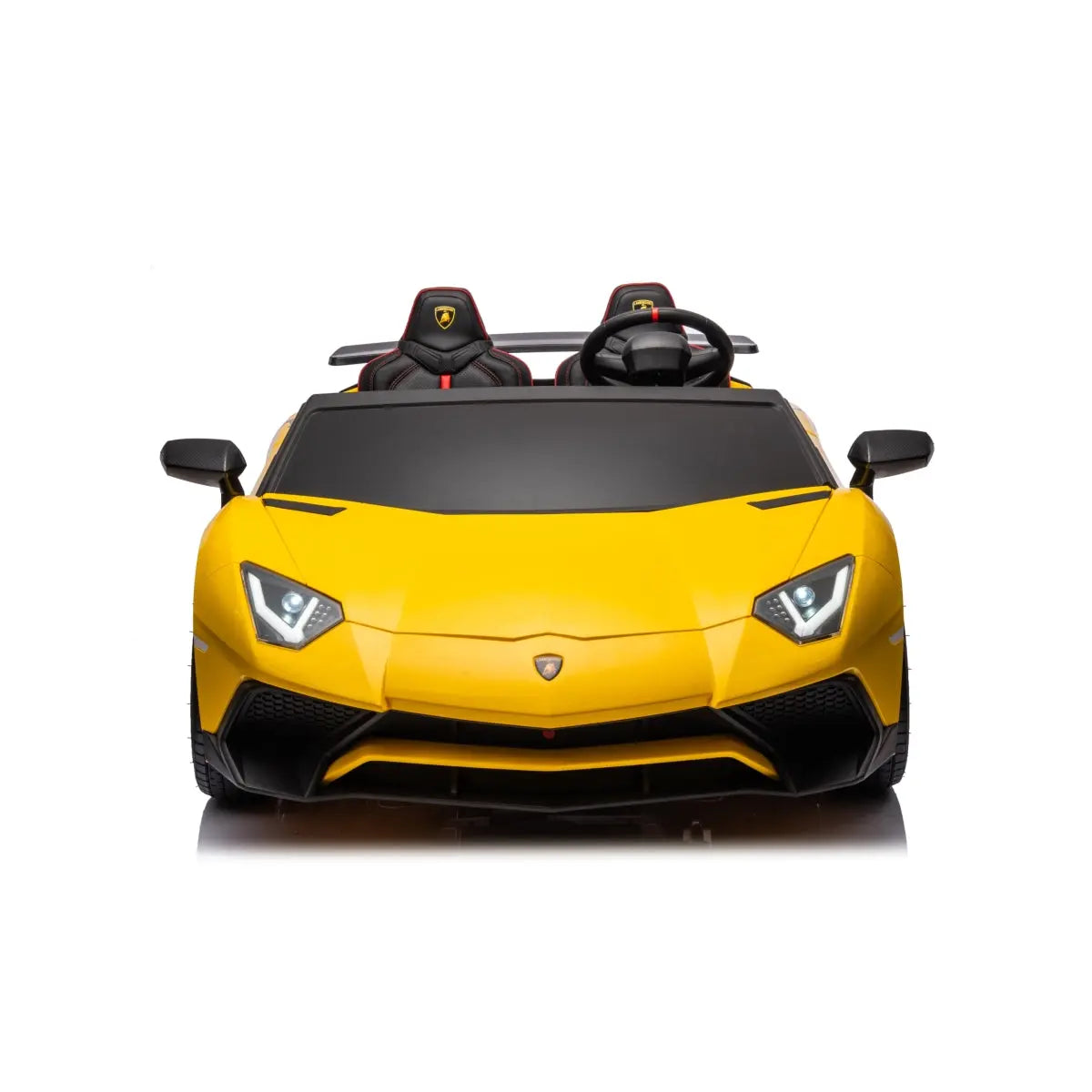 🏁 24V Lamborghini Aventador 2-Seater Ride-On Car – Black | Dual Brushless Motors, Differential Drive, LED Lights, MP3, Remote Control for Kids Ages 3–8 🏎️⚡🎧