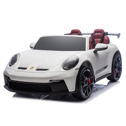Licensed 24V Porsche 911 GT3 Kids Ride-On Car – 2-Seater with Silent Motor, Remote Control, LED Lights & Music | Ages 3–8