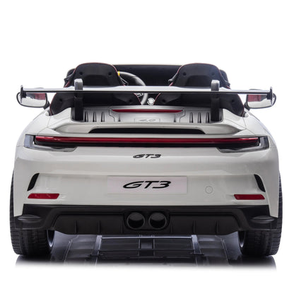 Licensed 24V Porsche 911 GT3 Kids Ride-On Car – 2-Seater with Silent Motor, Remote Control, LED Lights & Music | Ages 3–8