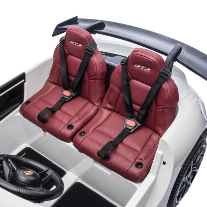 Licensed 24V Porsche 911 GT3 Kids Ride-On Car – 2-Seater with Silent Motor, Remote Control, LED Lights & Music | Ages 3–8