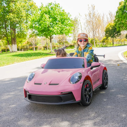 Licensed 24V Porsche 911 GT3 Kids Ride-On Car – 2-Seater with Silent Motor, Remote Control, LED Lights & Music | Ages 3–8