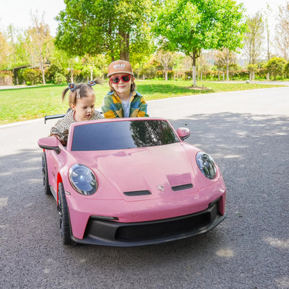 Licensed 24V Porsche 911 GT3 Kids Ride-On Car – 2-Seater with Silent Motor, Remote Control, LED Lights & Music | Ages 3–8