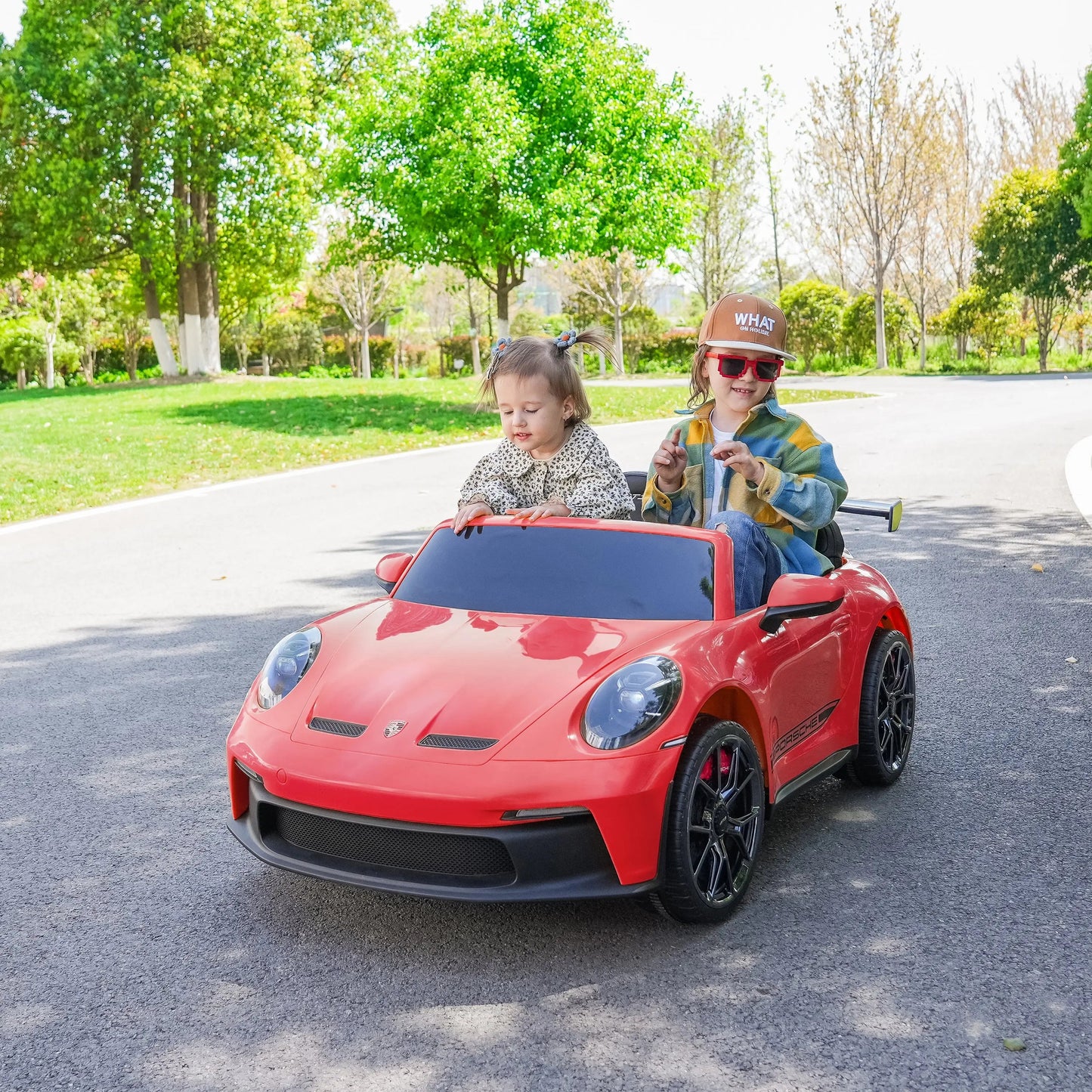 Licensed 24V Porsche 911 GT3 Kids Ride-On Car – 2-Seater with Silent Motor, Remote Control, LED Lights & Music | Ages 3–8