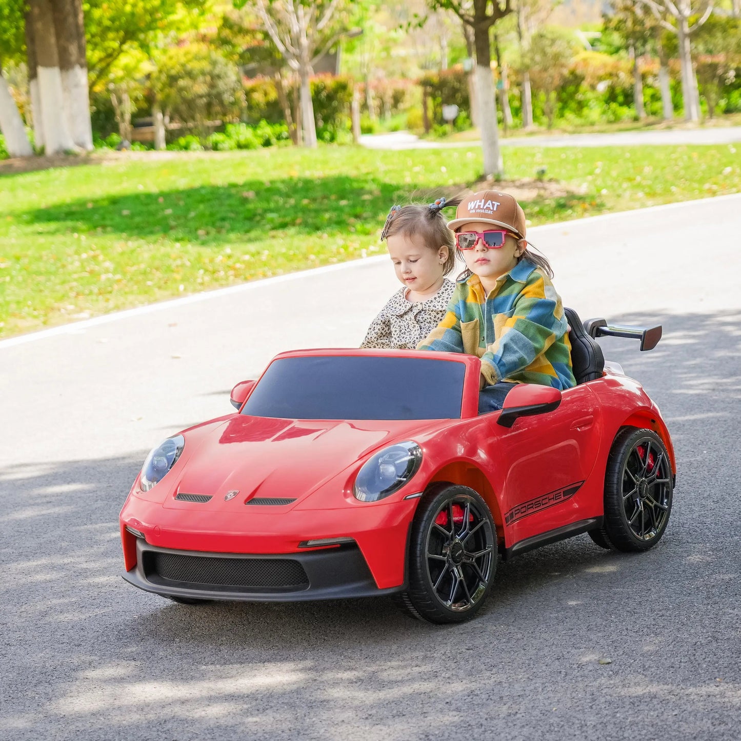 Licensed 24V Porsche 911 GT3 Kids Ride-On Car – 2-Seater with Silent Motor, Remote Control, LED Lights & Music | Ages 3–8