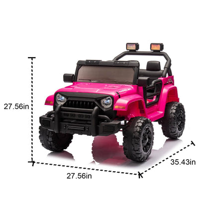 12V Kids Ride On Electric Car W/Parents Control,Dual drive, Four-wheel Suspension,With music,Bluetooth,MP3,USB,with headlights, steering wheel quick release,Slow start for Kids Aged 2-4. - The Little Big Store