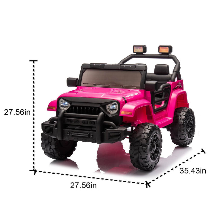 12V Kids Ride On Electric Car W/Parents Control,Dual drive, Four-wheel Suspension,With music,Bluetooth,MP3,USB,with headlights, steering wheel quick release,Slow start for Kids Aged 2-4. - The Little Big Store