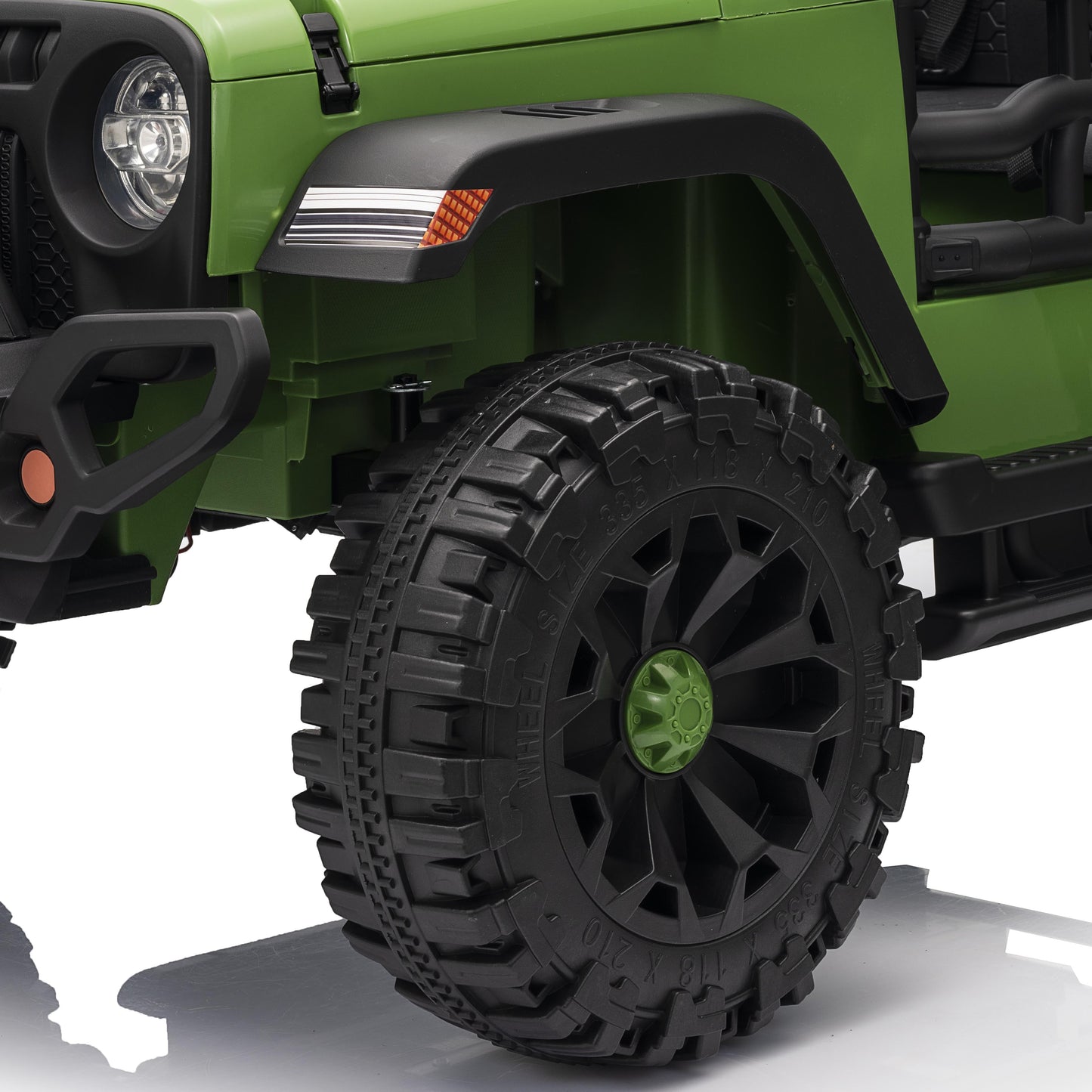 12V Ride on Toy, 2-Seater Kids Ride-On Truck Electric Car with Remote, Bluetooth - Green