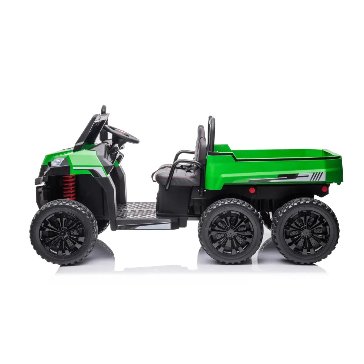 🚜 Freddo Titan™ 24V 6-Wheeler Tractor Trailer – 2-Seater Ride-On with Dump Cart & Parental Remote