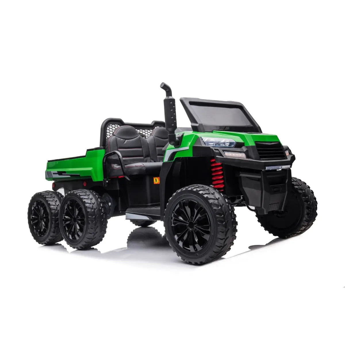 🚜 Freddo Titan™ 24V 6-Wheeler Tractor Trailer – 2-Seater Ride-On with Dump Cart & Parental Remote